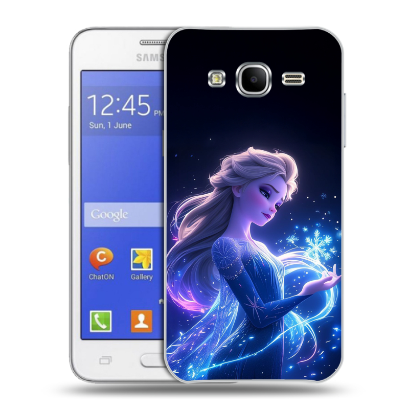 Пластиковый чехол на Samsung Galaxy J7 с принтом Холодное сердце Frozen Пластиковый чехол на Samsung Galaxy J7 с принтом Холодное сердце Frozen