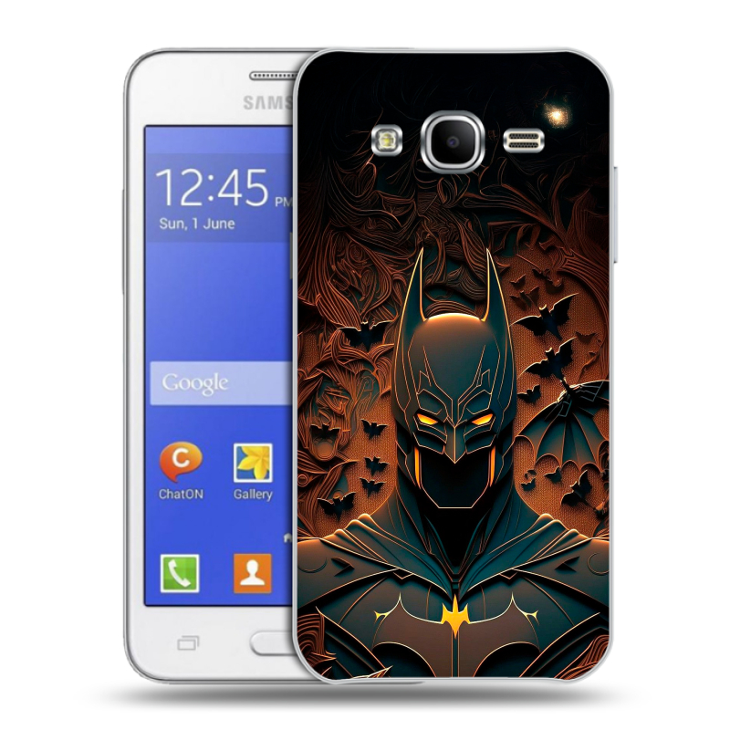 Пластиковый чехол на Samsung Galaxy J7 с принтом Batman Бэтмен Пластиковый чехол на Samsung Galaxy J7 с принтом Batman Бэтмен