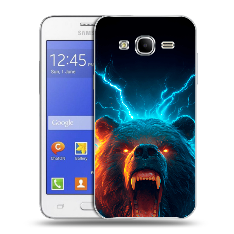 Пластиковый чехол на Samsung Galaxy J7 с принтом Медведь Пластиковый чехол на Samsung Galaxy J7 с принтом Медведь