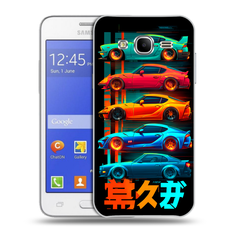 Пластиковый чехол на Samsung Galaxy J7 с принтом машины тачки Пластиковый чехол на Samsung Galaxy J7 с принтом машины тачки