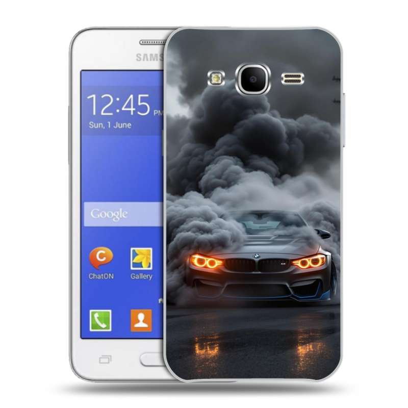Пластиковый чехол на Samsung Galaxy J7 с принтом BMW БМВ Пластиковый чехол на Samsung Galaxy J7 с принтом BMW БМВ