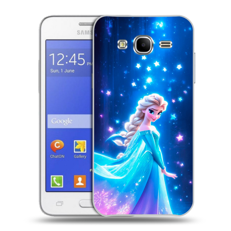 Пластиковый чехол на Samsung Galaxy J7 с принтом Холодное сердце Frozen Пластиковый чехол на Samsung Galaxy J7 с принтом Холодное сердце Frozen