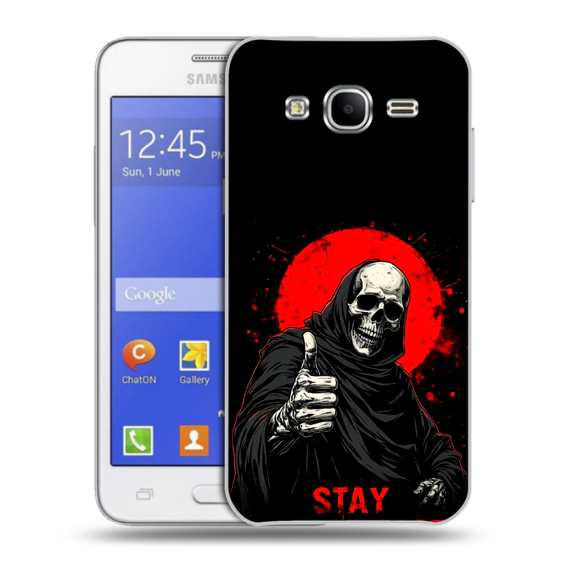 Пластиковый чехол на Samsung Galaxy J7 с принтом смешной скелет Пластиковый чехол на Samsung Galaxy J7 с принтом смешной скелет