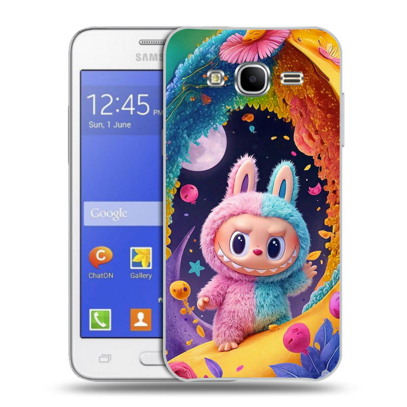 Пластиковый чехол на Samsung Galaxy J7 с принтом Labubu Лабубу Пластиковый чехол на Samsung Galaxy J7 с принтом Labubu Лабубу