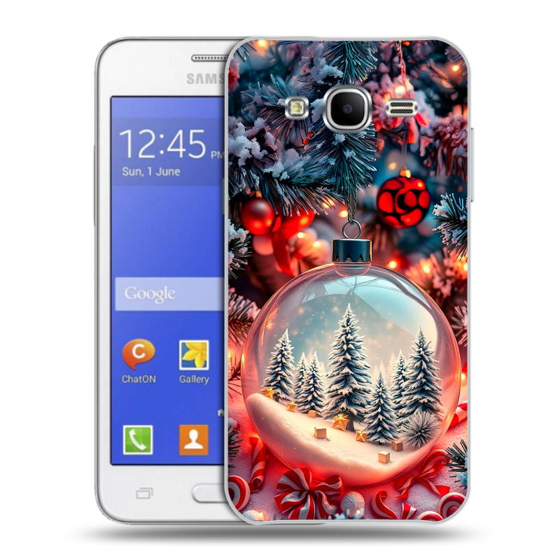 Пластиковый чехол на Samsung Galaxy J7 с принтом Новый год Пластиковый чехол на Samsung Galaxy J7 с принтом Новый год