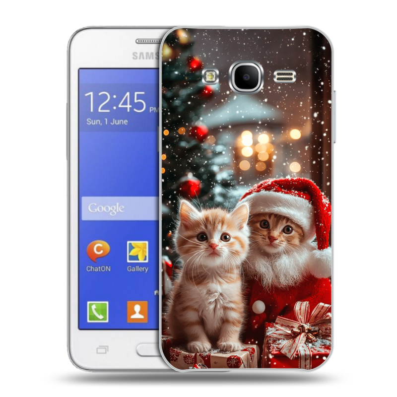 Пластиковый чехол на Samsung Galaxy J7 с принтом Новый год Пластиковый чехол на Samsung Galaxy J7 с принтом Новый год