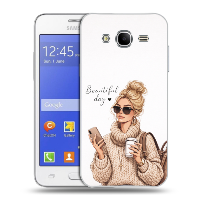 Пластиковый чехол на Samsung Galaxy J7 с принтом женский Пластиковый чехол на Samsung Galaxy J7 с принтом женский