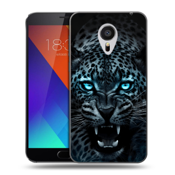 Пластиковый чехол на Meizu MX5 с принтом Темный леопард