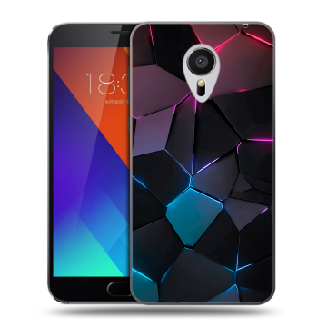 Пластиковый чехол на Meizu MX5 с принтом Геометрия неона