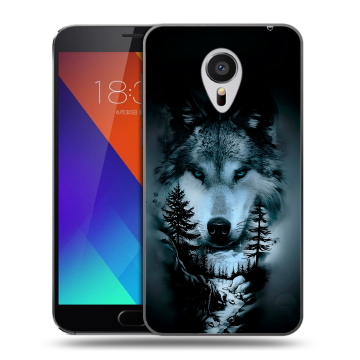 Пластиковый чехол на Meizu MX5 с принтом Лесной волк