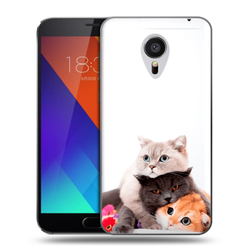 Пластиковый чехол на Meizu MX5 с принтом Кошки