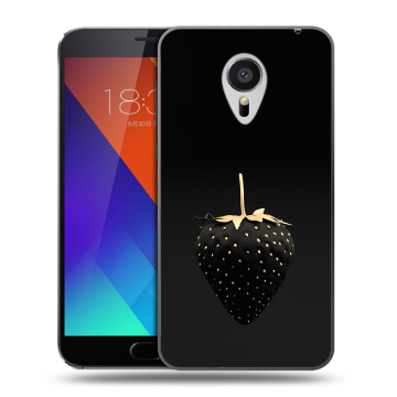 Пластиковый чехол на Meizu MX5 с принтом Черная клубника