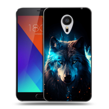 Пластиковый чехол на Meizu MX5 с принтом Волк ночной