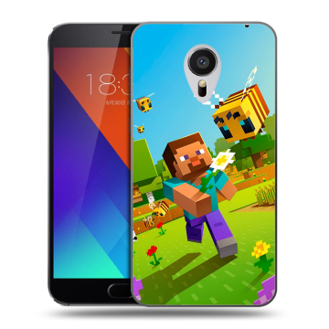 Пластиковый чехол на Meizu MX5 с принтом Майнкрафт Minecraft