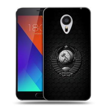 Пластиковый чехол на Meizu MX5 с принтом Герб Флаг СССР