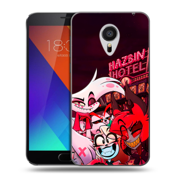 Пластиковый чехол на Meizu MX5 с принтом Hazbin Hotel Отель Хазбин