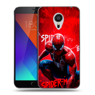 Пластиковый чехол на Meizu MX5 с принтом Spiderman Человек паук Пластиковый чехол на Meizu MX5 с принтом Spiderman Человек паук