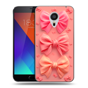 Пластиковый чехол на Meizu MX5 с принтом Розовые бантики