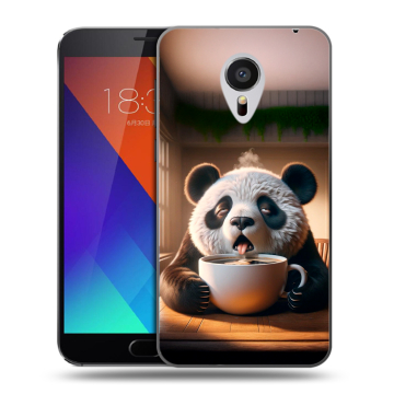 Пластиковый чехол на Meizu MX5 с принтом смешная панда
