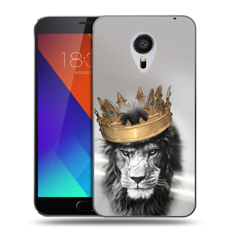 Пластиковый чехол на Meizu MX5 с принтом Лев с короной Пластиковый чехол на Meizu MX5 с принтом Лев с короной