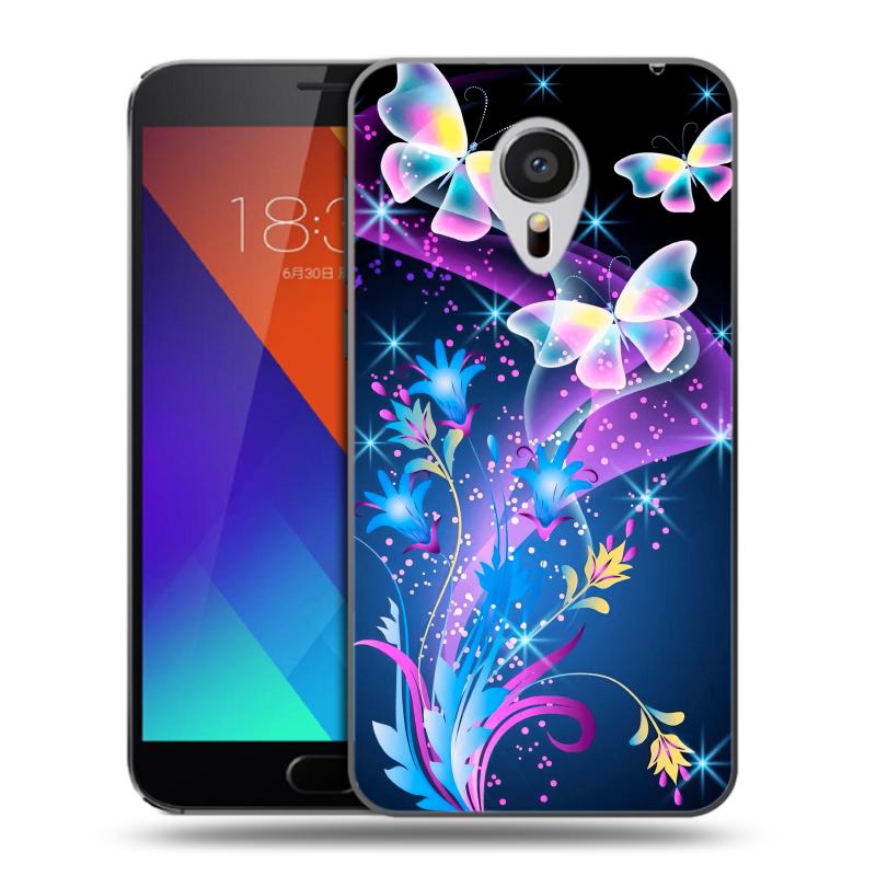 Пластиковый чехол на Meizu MX5 с принтом Бабочки Пластиковый чехол на Meizu MX5 с принтом Бабочки