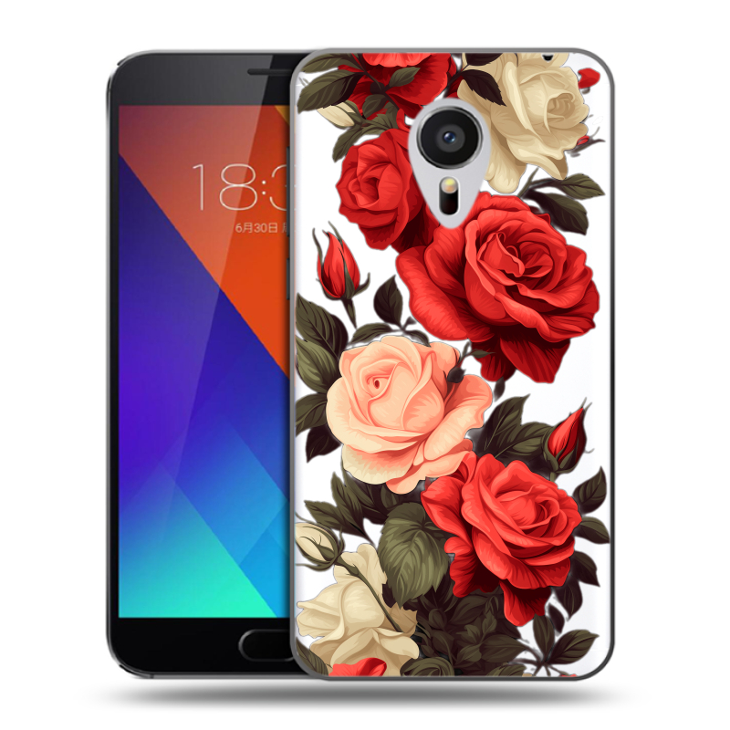 Пластиковый чехол на Meizu MX5 с принтом Розы Пластиковый чехол на Meizu MX5 с принтом Розы