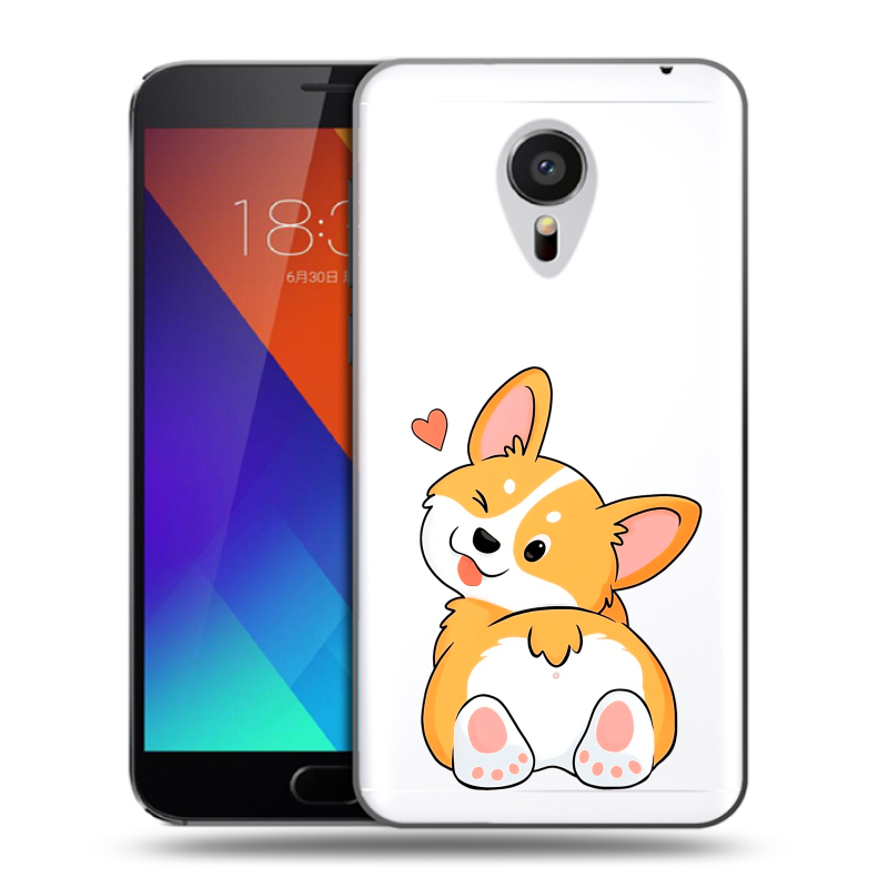 Пластиковый чехол на Meizu MX5 с принтом Корги Пластиковый чехол на Meizu MX5 с принтом Корги