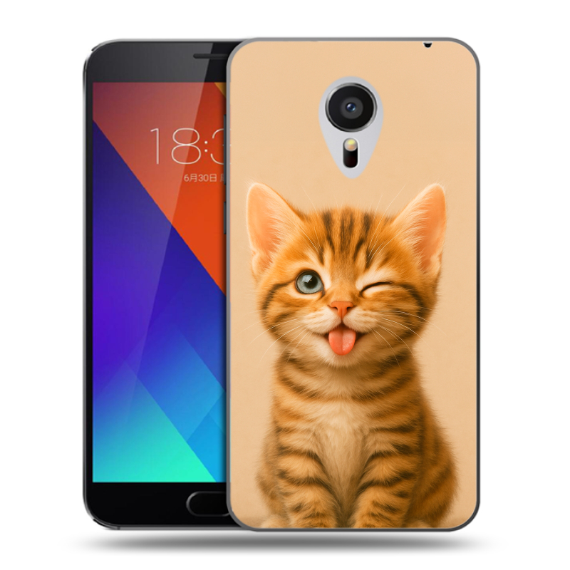 Пластиковый чехол на Meizu MX5 с принтом котенок Пластиковый чехол на Meizu MX5 с принтом котенок