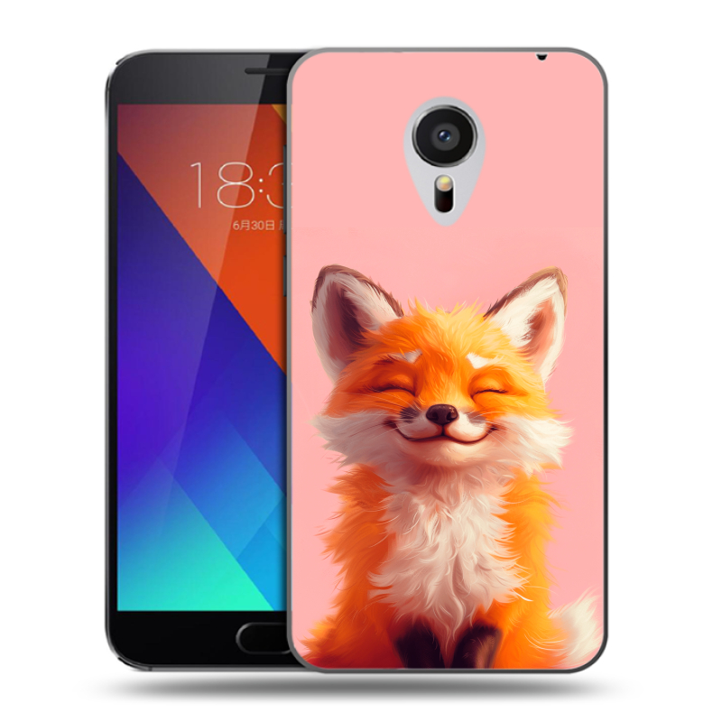 Пластиковый чехол на Meizu MX5 с принтом милая лиса Пластиковый чехол на Meizu MX5 с принтом милая лиса