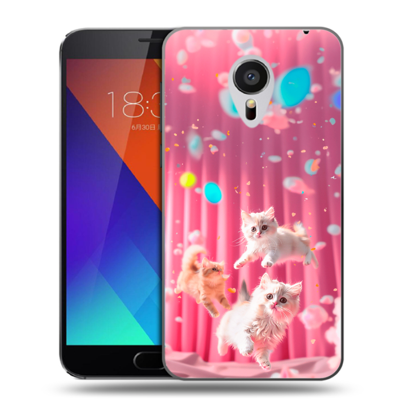 Пластиковый чехол на Meizu MX5 с принтом милые котики Пластиковый чехол на Meizu MX5 с принтом милые котики
