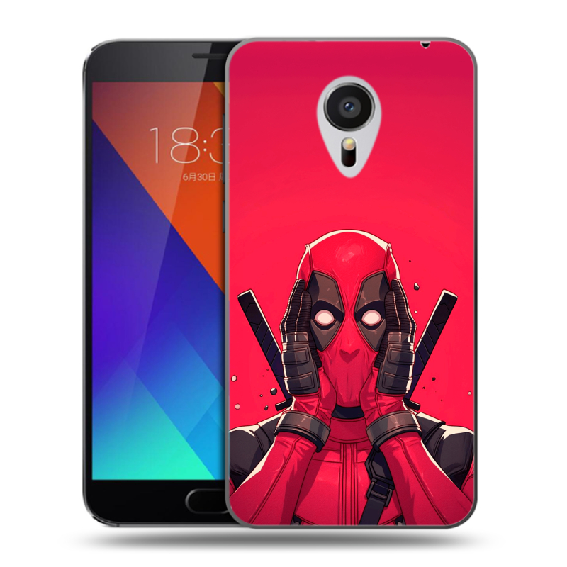 Пластиковый чехол на Meizu MX5 с принтом Дедпул Deadpool Пластиковый чехол на Meizu MX5 с принтом Дедпул Deadpool