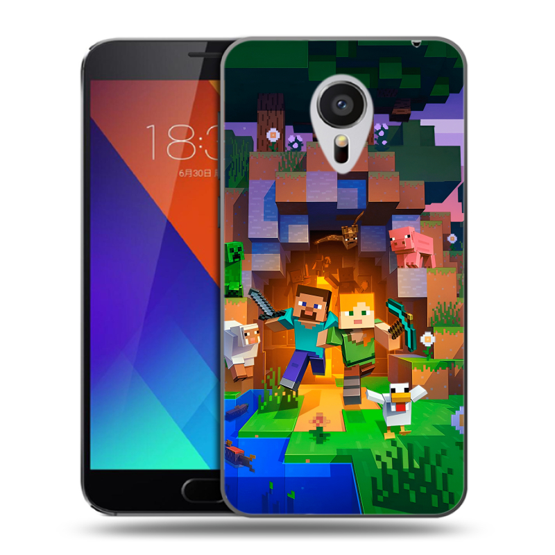 Пластиковый чехол на Meizu MX5 с принтом Майнкрафт Minecraft Пластиковый чехол на Meizu MX5 с принтом Майнкрафт Minecraft