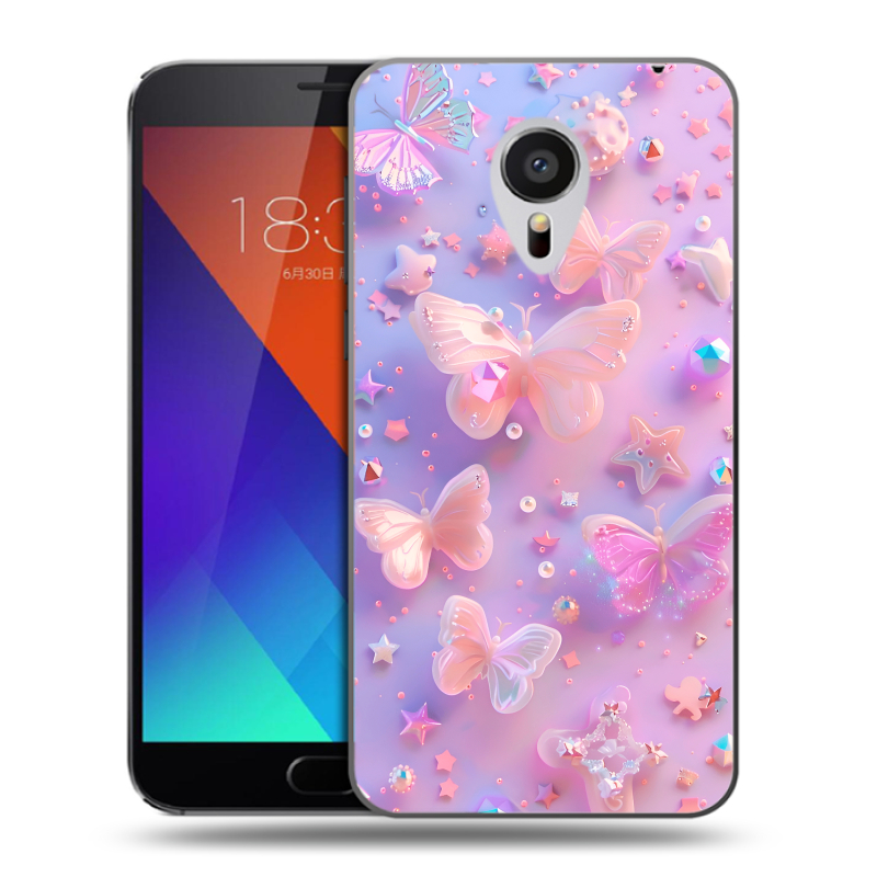 Пластиковый чехол на Meizu MX5 с принтом Бабочки Пластиковый чехол на Meizu MX5 с принтом Бабочки