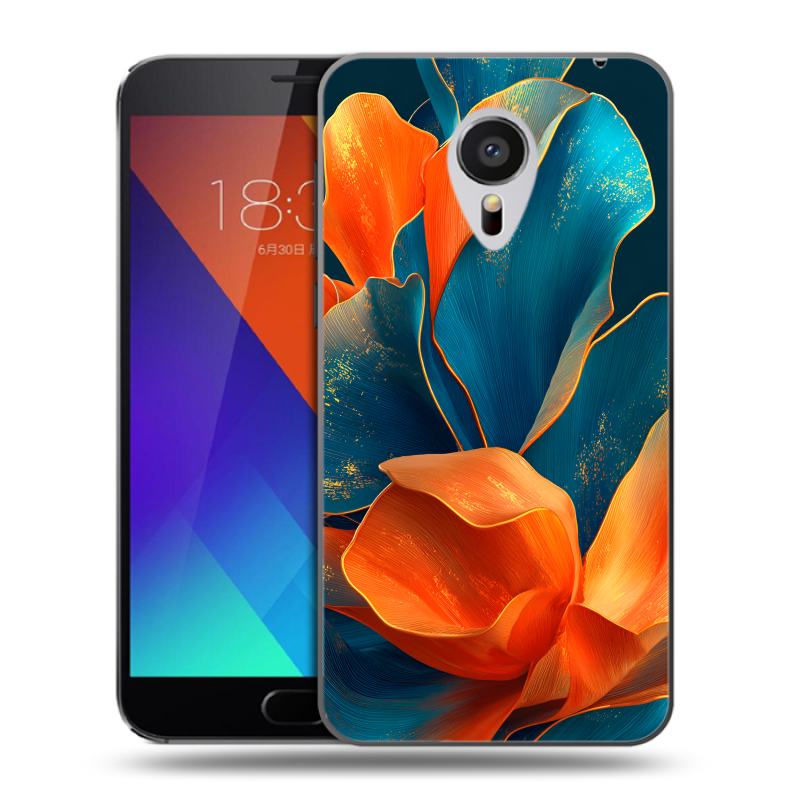 Пластиковый чехол на Meizu MX5 с принтом Цветы Пластиковый чехол на Meizu MX5 с принтом Цветы