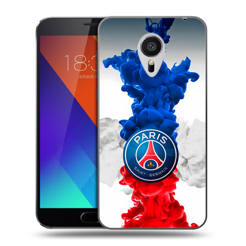 Пластиковый чехол на Meizu MX5 с принтом PSG ПСЖ Пластиковый чехол на Meizu MX5 с принтом PSG ПСЖ