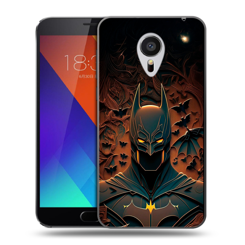 Пластиковый чехол на Meizu MX5 с принтом Batman Бэтмен Пластиковый чехол на Meizu MX5 с принтом Batman Бэтмен