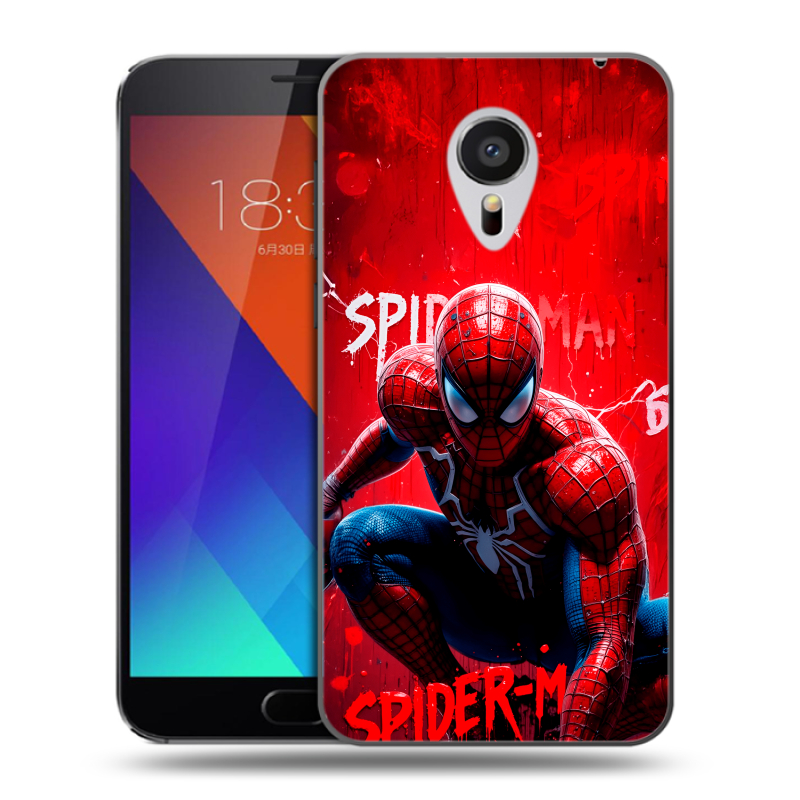 Пластиковый чехол на Meizu MX5 с принтом Spiderman Человек паук Пластиковый чехол на Meizu MX5 с принтом Spiderman Человек паук