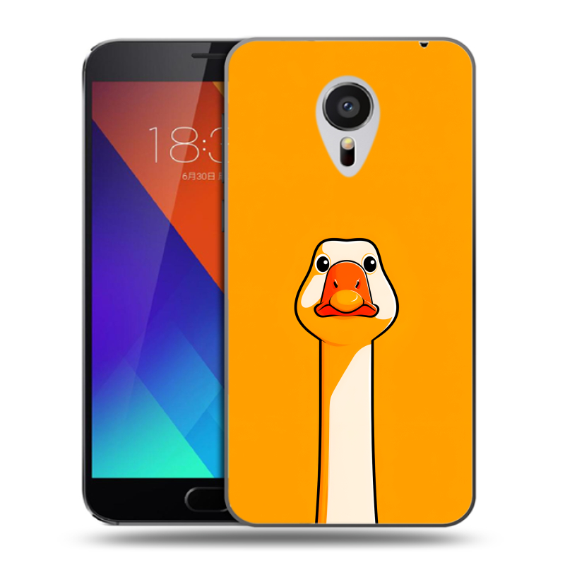 Пластиковый чехол на Meizu MX5 с принтом Смешная утка Пластиковый чехол на Meizu MX5 с принтом Смешная утка