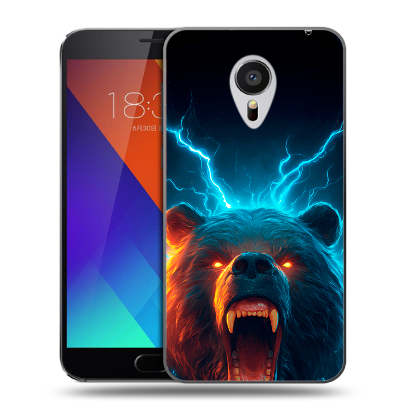 Пластиковый чехол на Meizu MX5 с принтом Медведь Пластиковый чехол на Meizu MX5 с принтом Медведь