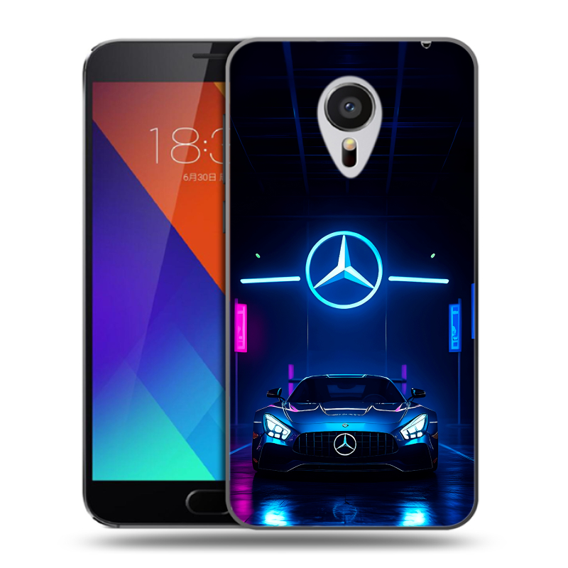 Пластиковый чехол на Meizu MX5 с принтом Mercedes Мерседес Пластиковый чехол на Meizu MX5 с принтом Mercedes Мерседес