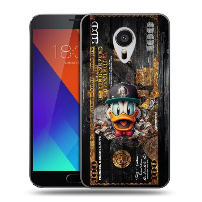 Пластиковый чехол на Meizu MX5 с принтом Дональд Дак Доллар Пластиковый чехол на Meizu MX5 с принтом Дональд Дак Доллар