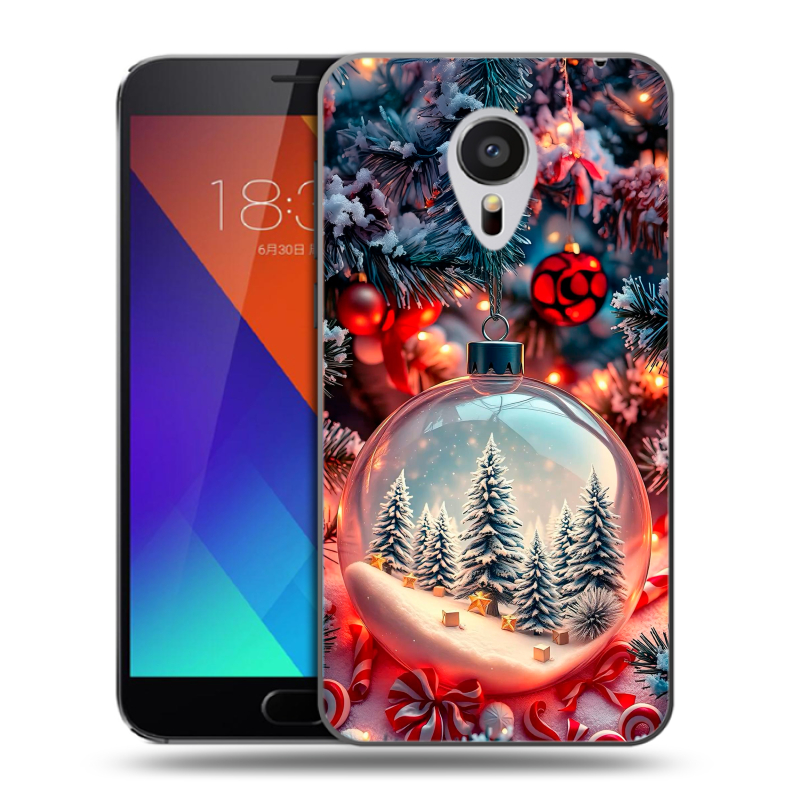 Пластиковый чехол на Meizu MX5 с принтом Новый год Пластиковый чехол на Meizu MX5 с принтом Новый год