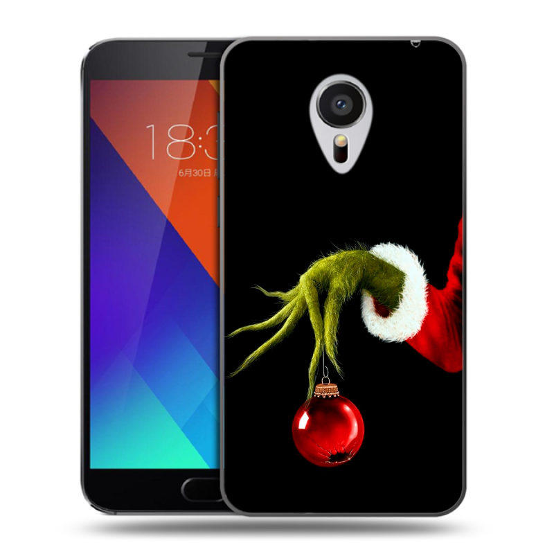 Пластиковый чехол на Meizu MX5 с принтом Новый год Гринч Пластиковый чехол на Meizu MX5 с принтом Новый год Гринч