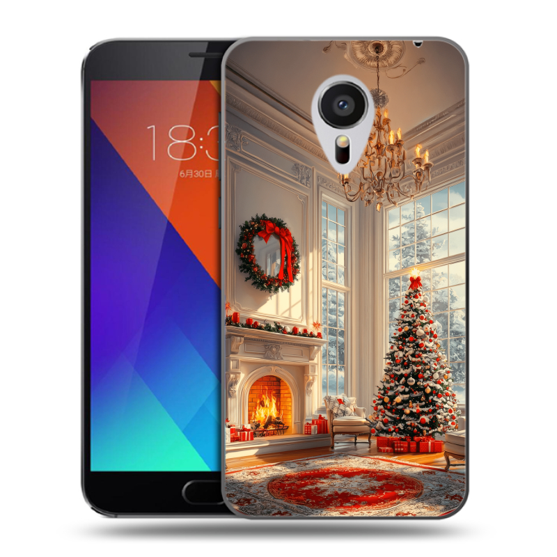 Пластиковый чехол на Meizu MX5 с принтом Новый год Пластиковый чехол на Meizu MX5 с принтом Новый год