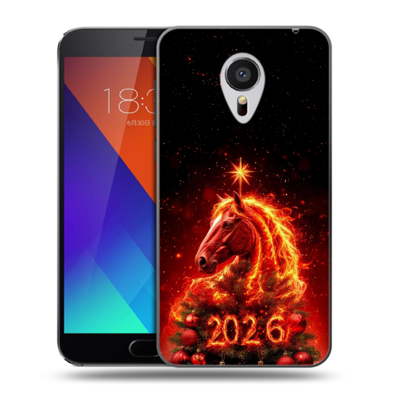 Пластиковый чехол на Meizu MX5 с принтом Новый год Пластиковый чехол на Meizu MX5 с принтом Новый год