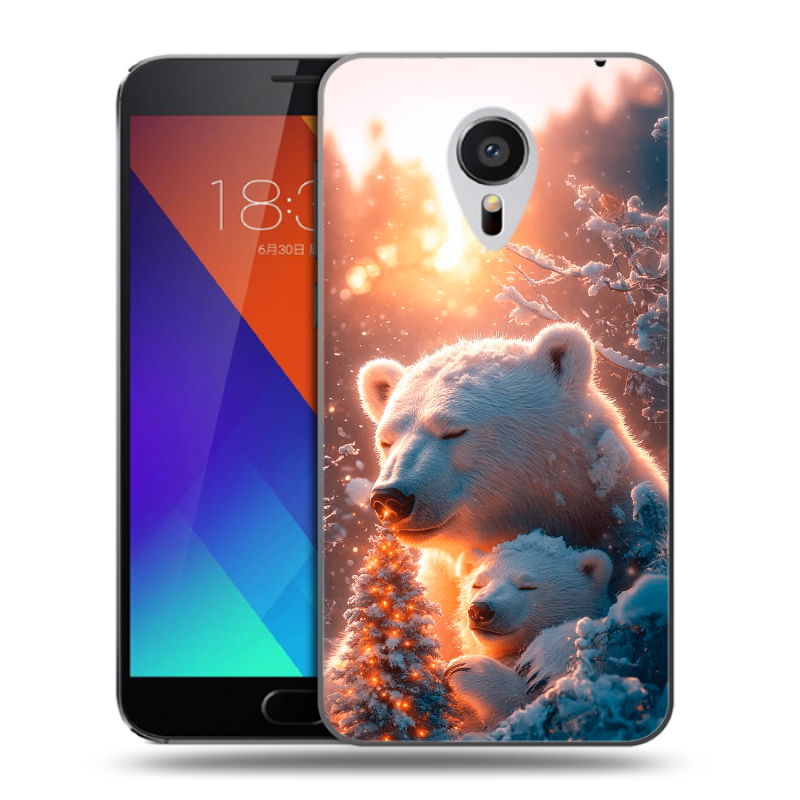 Пластиковый чехол на Meizu MX5 с принтом Новый год Пластиковый чехол на Meizu MX5 с принтом Новый год
