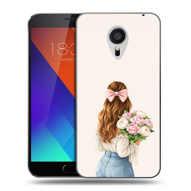 Пластиковый чехол на Meizu MX5 с принтом женский Пластиковый чехол на Meizu MX5 с принтом женский