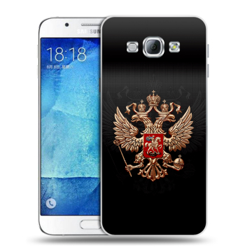 Пластиковый чехол на Samsung Galaxy A8 с принтом Герб России Пластиковый чехол на Samsung Galaxy A8 с принтом Герб России