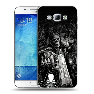 Пластиковый чехол на Samsung Galaxy A8 с принтом Скелет Пластиковый чехол на Samsung Galaxy A8 с принтом Скелет