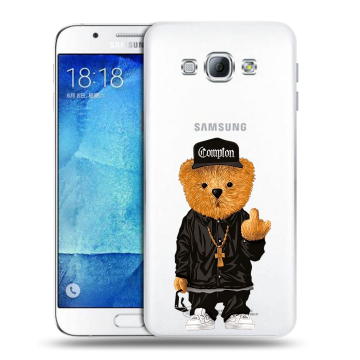 Пластиковый чехол на Samsung Galaxy A8 с принтом Мишка Пластиковый чехол на Samsung Galaxy A8 с принтом Мишка